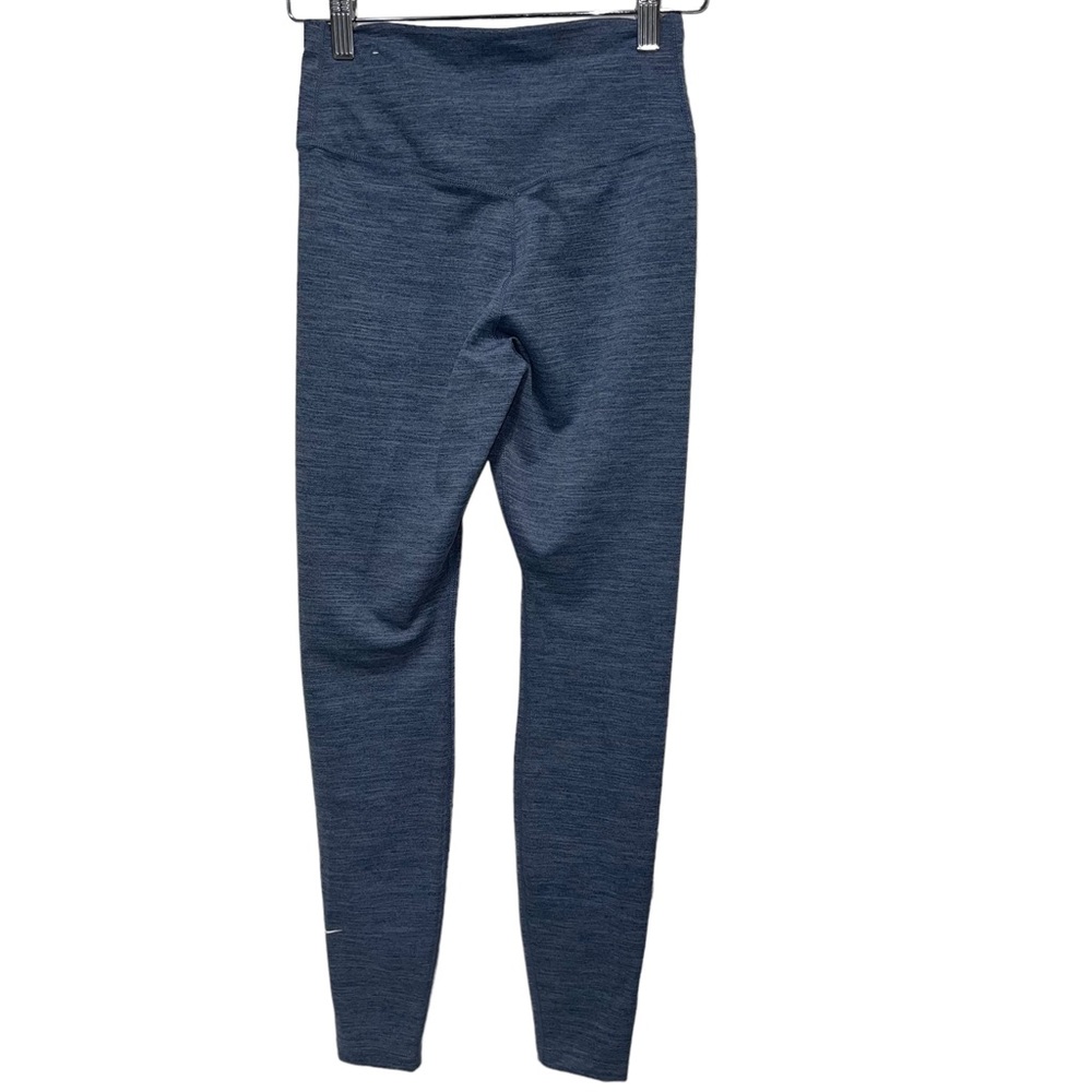 Nike One Luxe Blue Heathered Mid Rise Tights Women’s Leggings Size Extra Small - Picture 2 of 9